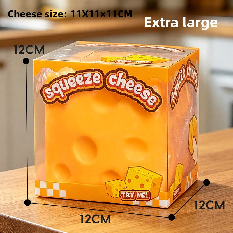 Cute Cheese Shaped Quick Rebound Flour Stress Relief Sensory Squeeze Toy