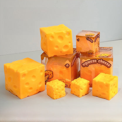 Cute Cheese Shaped Quick Rebound Flour Stress Relief Sensory Squeeze Toy