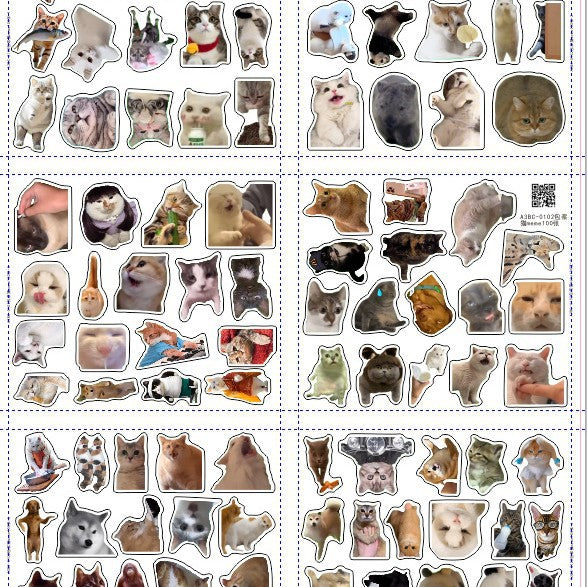Funny Cat Meme Stickers Ins Style Decals