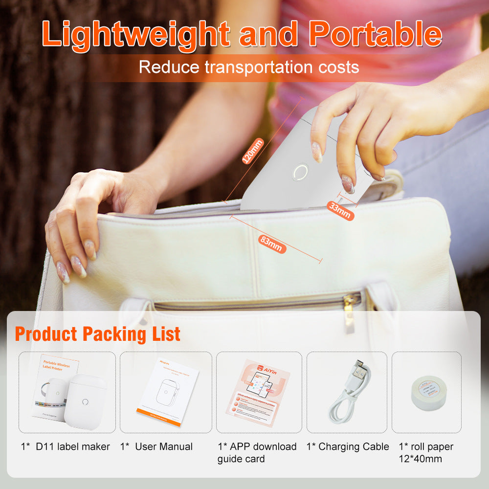 Bluetooth Portable Thermal Label Printer