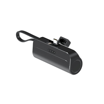 Mini Capsule Power Bank 5000mAh Portable Charger with Built-in Connector Keychain Emergency Battery Pack