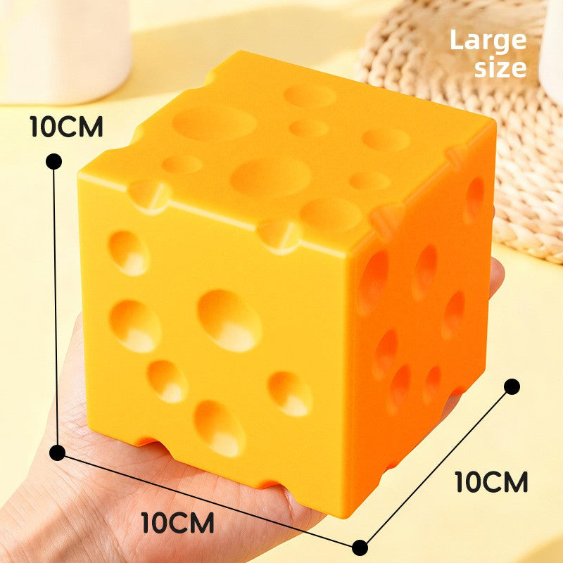 Cute Cheese Shaped Quick Rebound Flour Stress Relief Sensory Squeeze Toy