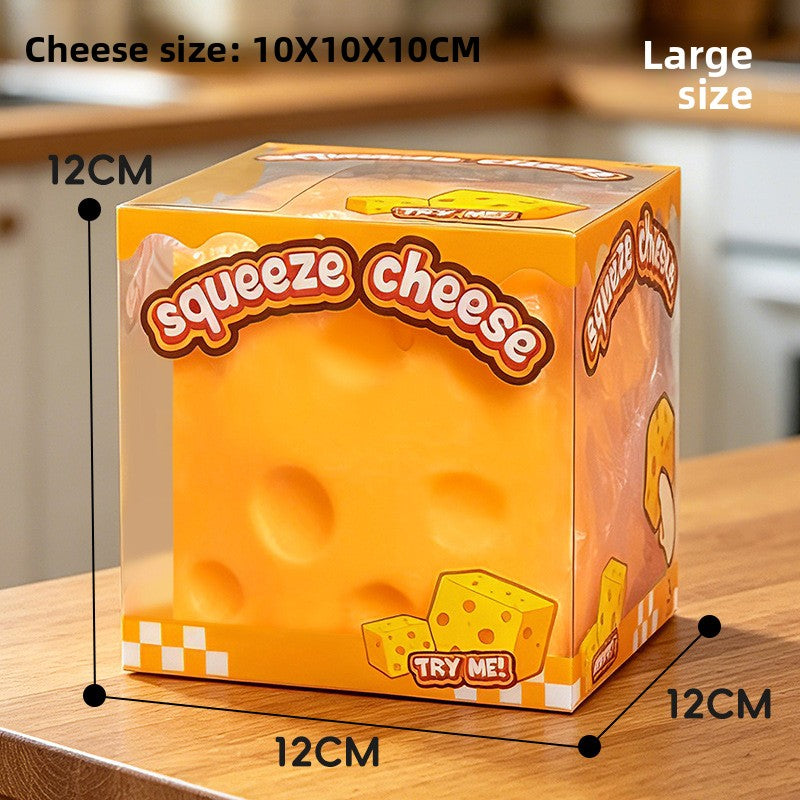 Cute Cheese Shaped Quick Rebound Flour Stress Relief Sensory Squeeze Toy