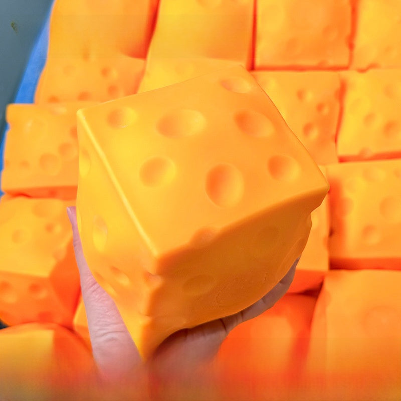Cute Cheese Shaped Quick Rebound Flour Stress Relief Sensory Squeeze Toy