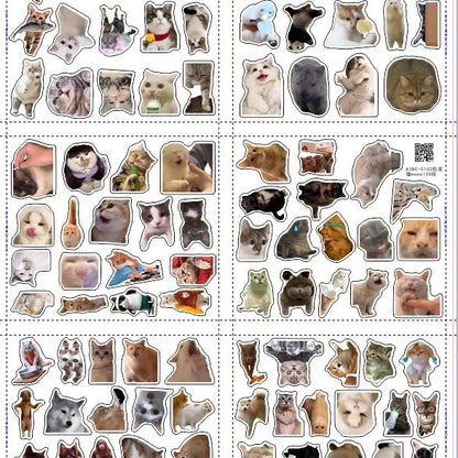 Funny Cat Meme Stickers Ins Style Decals