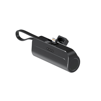 Mini Capsule Power Bank 5000mAh Portable Charger with Built-in Connector Keychain Emergency Battery Pack