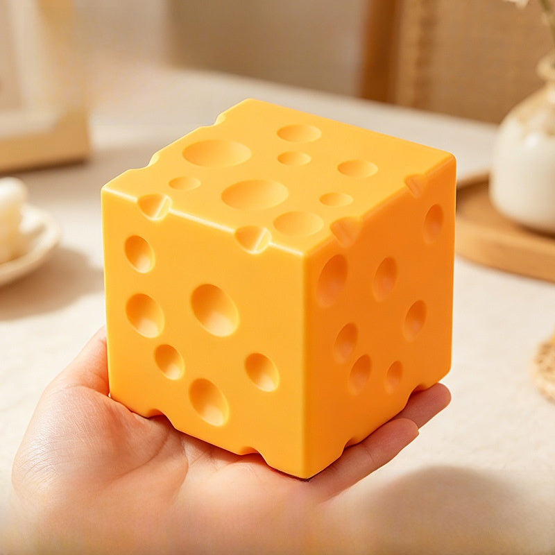 Cute Cheese Shaped Quick Rebound Flour Stress Relief Sensory Squeeze Toy